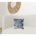 thumbnail image 3 of 16" X 16" Electric Blue And Aqua Blown Seam Geometric Indoor Outdoor Throw Pillow, 3 of 5
