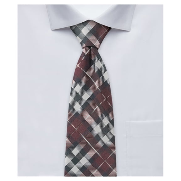 Jacob Alexander Men's Picnic Plaid Pattern Regular Length Neck Tie - Red Plaid