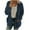 Dark Blue, variant on FAFWYP Women's Plus Size Open Front Cardigan Sweaters Long Sleeve Button Down Lightweight Fall Loose Cable Knit Sweaters Outerwear Coats with Pockets