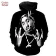 thumbnail image 2 of Sudadera con capucha para hombre con estampado 3D de rapero y cantante de rock Tupac, ropa de moda de hip hop callejero, deportes al aire libre, ciclismo todoterreno, sudadera para hombre, 2 of 5