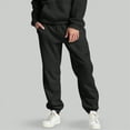 thumbnail image 2 of TOWED22 Men's Fleece Sweatpants Lightweight Cotton Tapered Joggers Workout Running Sweat Pants with Pockets(Black,XXL), 2 of 4
