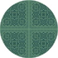 thumbnail image 1 of Ahgly Company Machine Washable Indoor Round Transitional Mint Green Area Rugs, 7' Round, 1 of 7