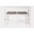 thumbnail image 3 of NewRidge Home Goods 4570-WHT Home Table Basse avec Deux Tabourets&44; Blanc, 3 of 5