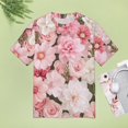 thumbnail image 4 of Floral Colorful Flower Women's Short Sleeve Tops Casual Blouses T Shirt, 4 of 6