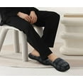 thumbnail image 3 of Ablanczoom Mens Slippers: Memory Foam House Slippers Fuzzy Faux Fur Men Non-Slip Indoor Outdoor Winter Man Shoes, 3 of 6