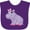 Purple, variant on Inktastic Cute Purple Hippo Girls Baby Bib