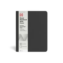 Staples TRU RED Medium Folio Soft Cover Ruled Notebook Blk TR54993