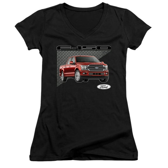 Ford Trucks F 150 Junior Women's V-Neck T-Shirt Black