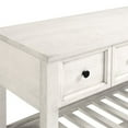 thumbnail image 3 of Walker Edison Buffet Transitionnel 48 Pouces en Bois Massif à 2 Tiroirs Blanc, 3 of 13