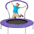 thumbnail image 6 of 36" Mini Kids Trampolines with Handrail and Padded, 6 of 9