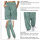thumbnail image 3 of Pantalones de chándal para mujer, con cierre de cordón ajustable, ajuste holgado, cómodos pantalones deportivos para mujer para uso diario, verde guisante XL, 3 of 4