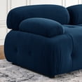 thumbnail image 5 of Modular Sectional Sofa, Modern Velvet Living Room Cloud Sofa with Button Tufted Designed DIY Combination, L Shaped Couch with Reversible Ottoman, Navy, 5 of 9