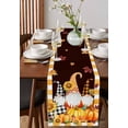 thumbnail image 2 of Thanksgiving Gnomes Burlap Cotton Table Runner 18x72 Inches Long, Fall Pumpkin Sunflower Maple Country Farmhouse Table Runners, Outdoor Dining Tablecloths Decor for Baby Shower/Party/Wedding, 2 of 6