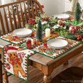 thumbnail image 5 of mubwai Green Gingerbread Candy Cane Christmas Placemats for Dining Table, 12 x 18 Inch Seasonal Winter Washable Table Mats Set of 4, 5 of 6