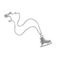 thumbnail image 1 of 8 colgantes de cristal con dije de patín de hielo y cadena de plata de 18 pulgadas para mujeres y hombres --- Código de producto 39119, 1 of 5