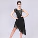 thumbnail image 2 of Vestido de baile latino Sunnimix con Flecos para mujer Negro XL, 2 of 8