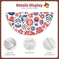 thumbnail image 4 of Daiia Birds Flowers Drawing Merry Christmas Tree Skirt , Xmas Large Lace-up Tree Skirt, Santa Snowflakes Rustic Home Decorations New Year Party Farmhouse Decor-48", 4 of 7