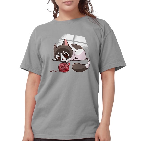 CafePress - Cute Kawaii Cat T Shirt - Womens Comfort Colors® Shirt