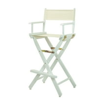 "30" Director's Chair White Frame-Natural/Wheat Canvas"