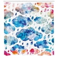 thumbnail image 3 of Ambesonne Modern Shower Curtain, Rainy Clouds and Raindrops, 69"Wx70"L, Blue Pink Orange, 3 of 3