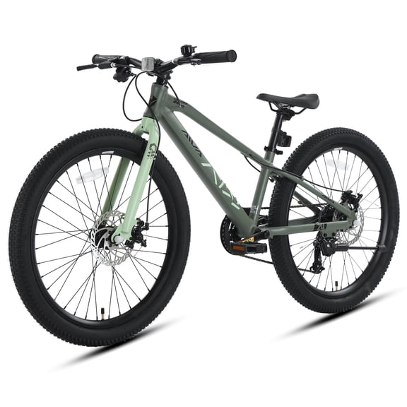 EXPLOPER Series 24 Inch Aluminum Mountain Bike 7-Speed Dual Disc Brakes for Riders 4'9"-5'5"