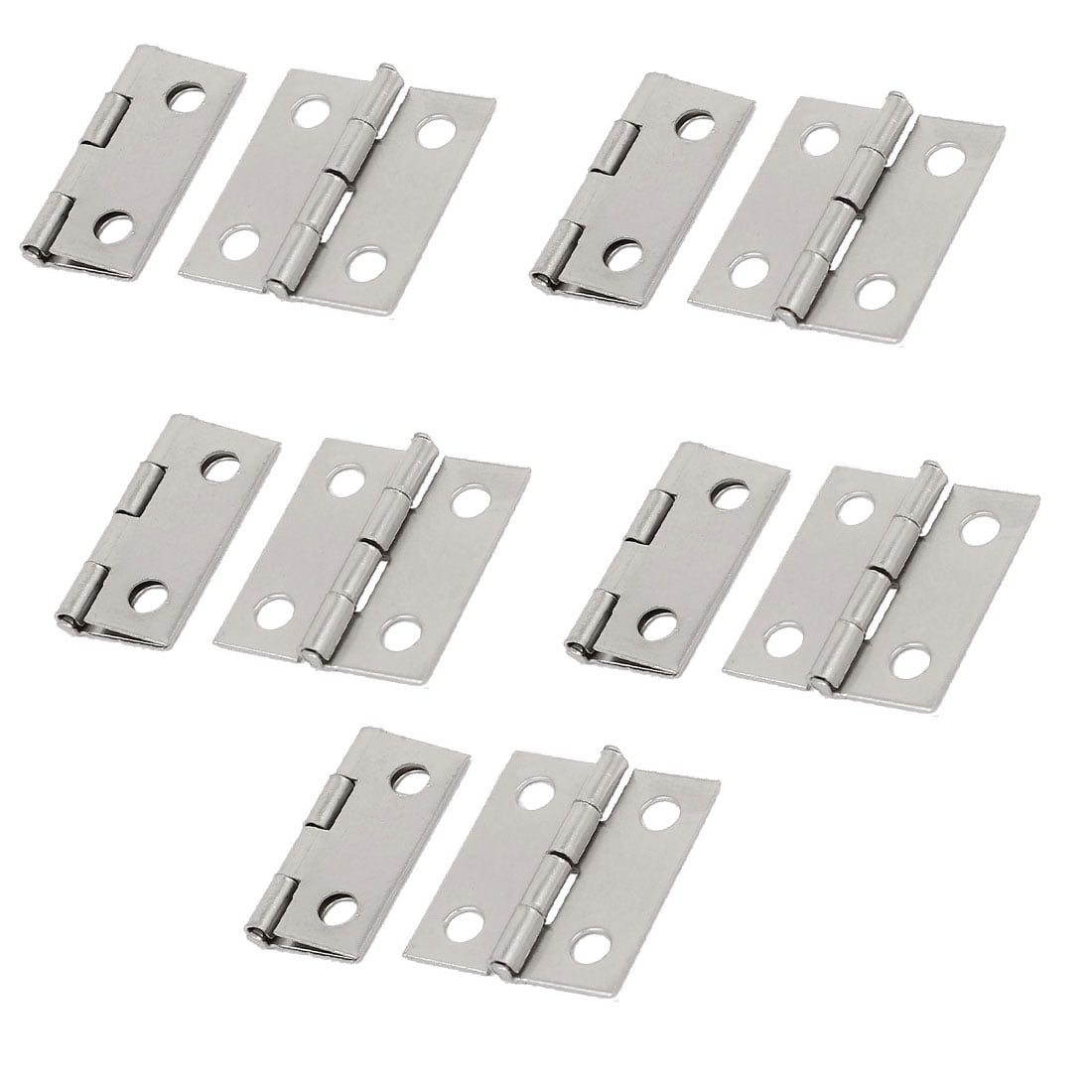 Uxcell Jewelry Box Case Door Foldable Hinges Silver Tone 18mm Length ...