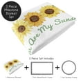 thumbnail image 4 of Sweet Jojo Designs Sunflower Yellow Green and White Fleece Milestone Baby Blanket 3 Piece Set, 4 of 6