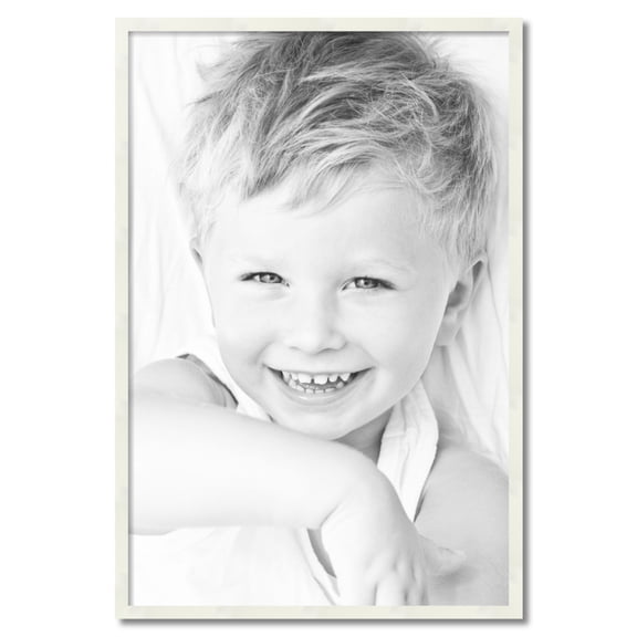 ArtToFrames 28" x 42" White Picture Frame, 28x42 inch White Wood Poster Frame (WOM-5140)