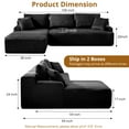 thumbnail image 2 of COZONY 106" Modular L-Shaped Boneless Cloud Couch with Deep Seats, Memory Foam, Right-Facing Chaise, No Assembly Required,Black|Right, 2 of 7