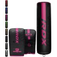 thumbnail image 1 of RDX Punch Bag 60LB,80LB, Leather Adult Punch Bag and Boxing Gloves, 4ft, Pink, 1 of 7