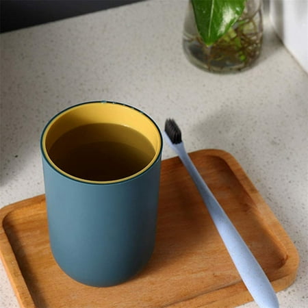 Salle De Bains Gobelet Porte-Brosse À Dents Tasses Portable Tasse De Bain De Bouche Tasse d'eau Réutilisable pour Voyage Camping Salle De Bains Rangé Accessoires De Salle De Bains,Bleu Marin