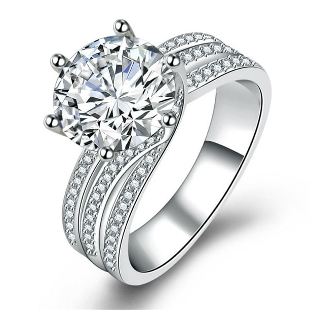 keusn super flash moissanite ring shaped engagement rings for women