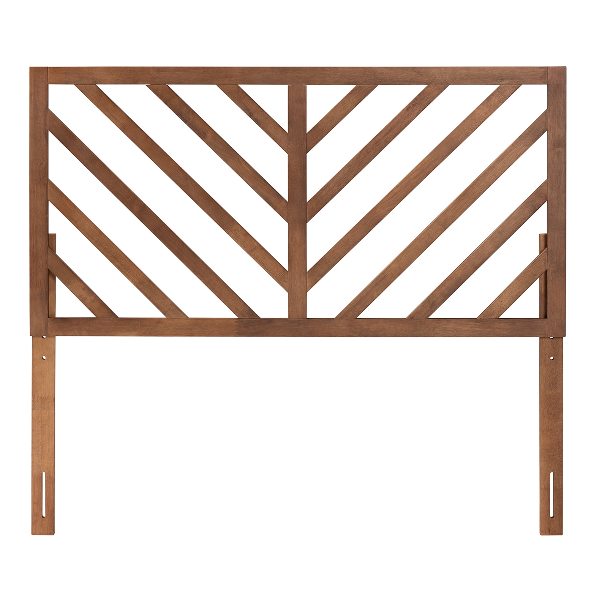Baxton Studio Belisma Modern and Contemporary Ash Walnut Finished Wood Queen Size Headboard