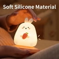 thumbnail image 3 of 1piece Cute Piggy Tiger Rabbit Panda Shape Usb Silicone Children Sleep Night Light Rechargeable Bedroom Bedside Atmosphere Light Gift For Student Boys And Girls, 3 of 4