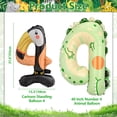 thumbnail image 2 of Animal Number 4 Balloons, Standing Foil 40inch Cartoon Giant Number 4 Balloons, Cute Animal 4th Birthday Balloons for Kids Wild Jungle Safari Party 4th Birthday Decorations, 2 of 7