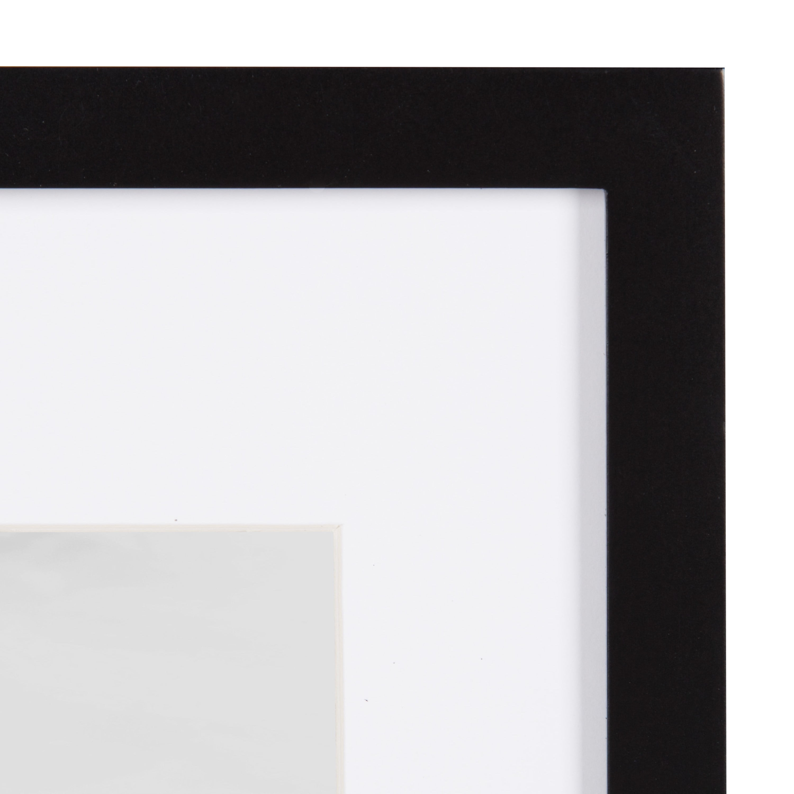 DesignOvation Gallery Wood Photo Frame Set for Customizable Wall Display, Black 11x14 matted to 8x10, Pack of 4