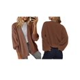 thumbnail image 3 of Women'S Fall Fashion: Front-Open Long-Sleeved Knitted Cardigan Sweater Coffee S, 3 of 6