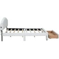 thumbnail image 3 of Teddy Fleece Queen Size Upholstered Platform Bed,with Storage Drawer,Wooden Bedframe w/LED Lights and USB Ports,No Box Spring Needed, for Bedroom,Guest Room, 3 of 6