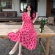 thumbnail image 4 of Vestido de primavera para mujer 2023, manga corta, único, cruzado, informal, midi, vestidos de sol, mangas abullonadas, falda floral, vestidos de verano para mujer, 4 of 8