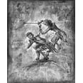 thumbnail image 2 of Wiley, Marta 26x31 Gold Ornate Wood Framed with Double Matting Museum Art Print Titled - Flute Players- BandW, 2 of 4