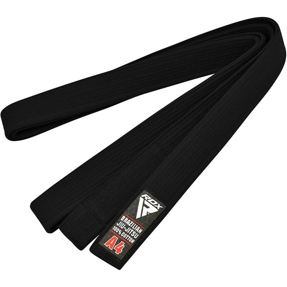 RDX All Season Brazilian Jiu-Jitsu Belt (Black, A1), Regular, Unisex