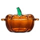 thumbnail image 1 of Plato de dulces de vidrio con tapa, tazón de calabaza con tapa, recipiente para dulces decorativo Naranja, 1 of 9