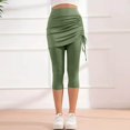 thumbnail image 4 of Skirted Leggings for Women, Audhol Women's Color Block High Strength High Elasticity Quick Drying Yoga Sports Leggings Leggings with Skirt for Women Green XL, 4 of 9