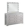 thumbnail image 5 of Pemberly Row 4-Piece Wood California King Panel Bedroom Set in Silver, 5 of 7