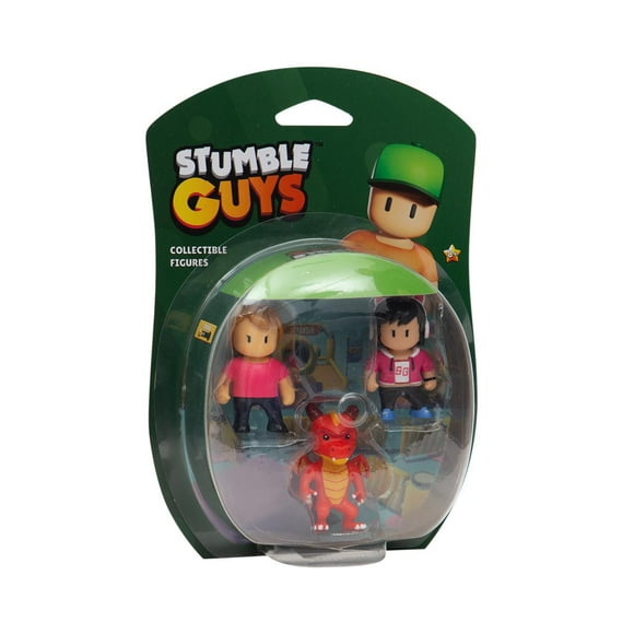 Stumble Guys Collectible Figures 3-pack Blister - Ms. Stumble; Gamer Gina; Inferno Dragon