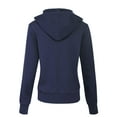 thumbnail image 4 of MixMatchy Women's Solid Basic Long Sleeve Zip Up Fleece Jacket, 4 of 5