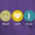 thumbnail image 3 of CafePress - Peace Love Teach Dark T Shirt - Men's Classic Graphic Cotton T-Shirt, 3 of 4