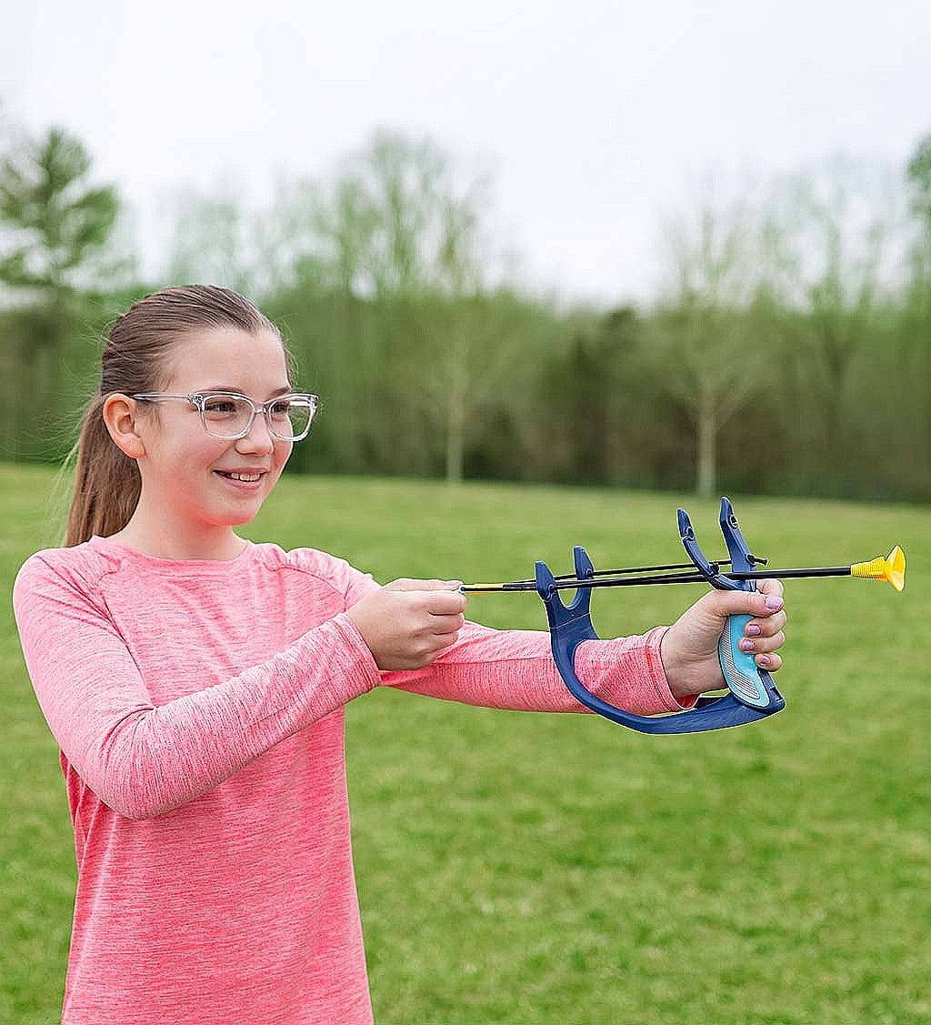 HearthSong 2-in-1 Slingshot and Hand Archery Set for Kids