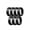 Pack C: 7 Black Rings, variant on Silicone Men’s Wedding Rings, 10mm Wide 2.5mm Thick Rubber Wedding Bands, 4-Pack, Size 7.5 - 8 (18.20mm)