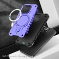 thumbnail image 3 of Allytechgroup Case for iPhone 15 Pro, [Compatible with Magsafe] Wireless Charging Shell with Magnetic Card Pockets [Military Grade Drop Protection] Rugged Hard Back & Shockproof TPU Cover, Purple, 3 of 12